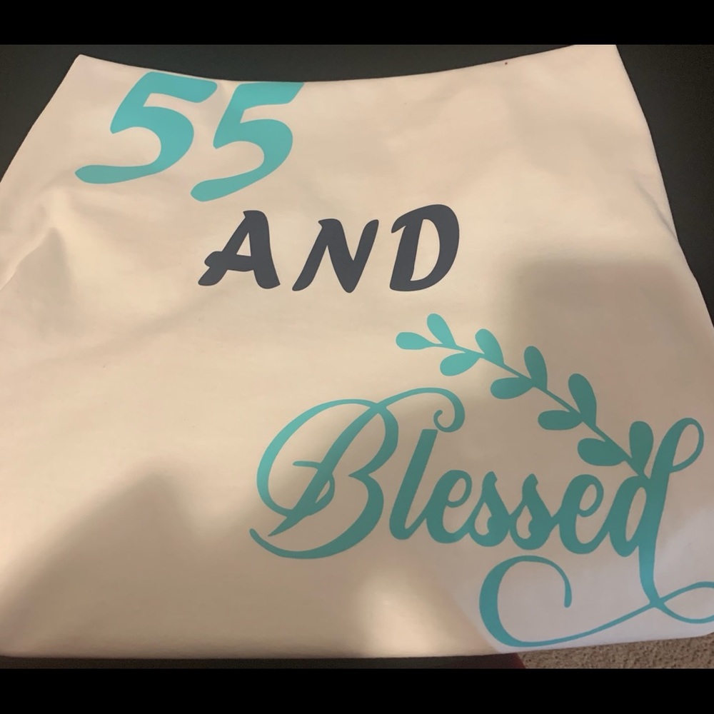 55 and blessed customize T-shirt